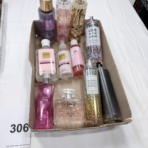 Lot 306: Assorted Fragrance Mist & Body Spray Lot - Victoria's Secret, Bath & Body Works, SPA Luxury