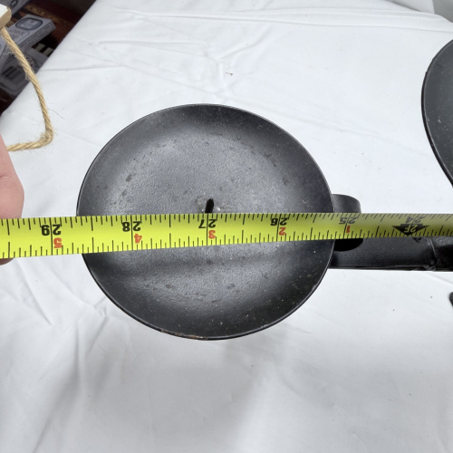 Lot 308: Black Metal Candelabra with Scrollwork, 7-Holder, Footed Base