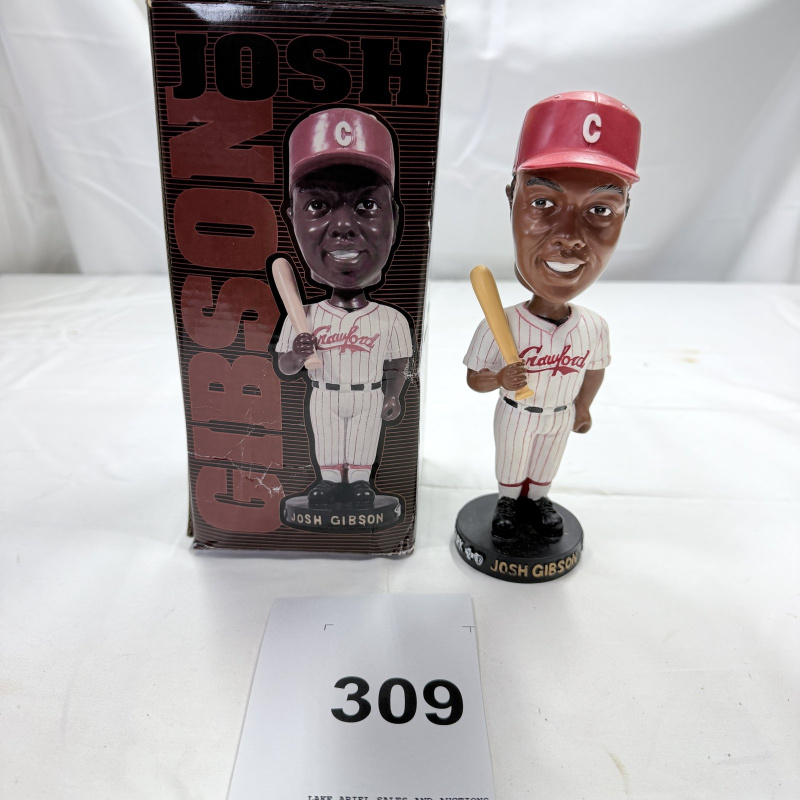 Lot 309: Josh Gibson Crawford Baseball Bobblehead with Original Box