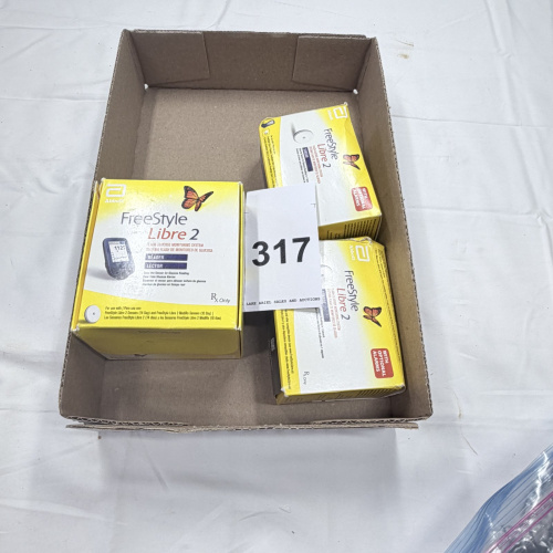 Lot 317: FreeStyle Libre 2 Flash Glucose Monitoring System Reader and Sensors - Abbott