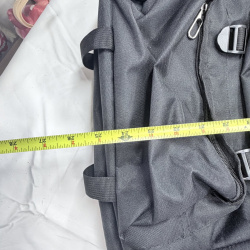 Lot 320: Black Hiking Tactical Duffel Bag with MOLLE Webbing and Multiple Compartments