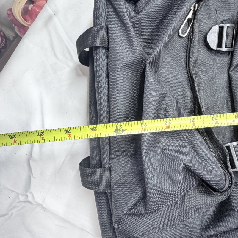 Lot 320: Black Hiking Tactical Duffel Bag with MOLLE Webbing and Multiple Compartments