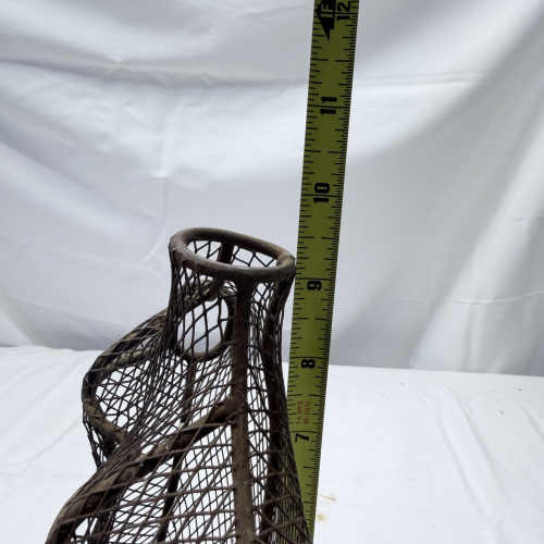 Lot 327: Metal Wire Mesh Torso Mannequin Forms - Pair - Brown Finish 7" Tall