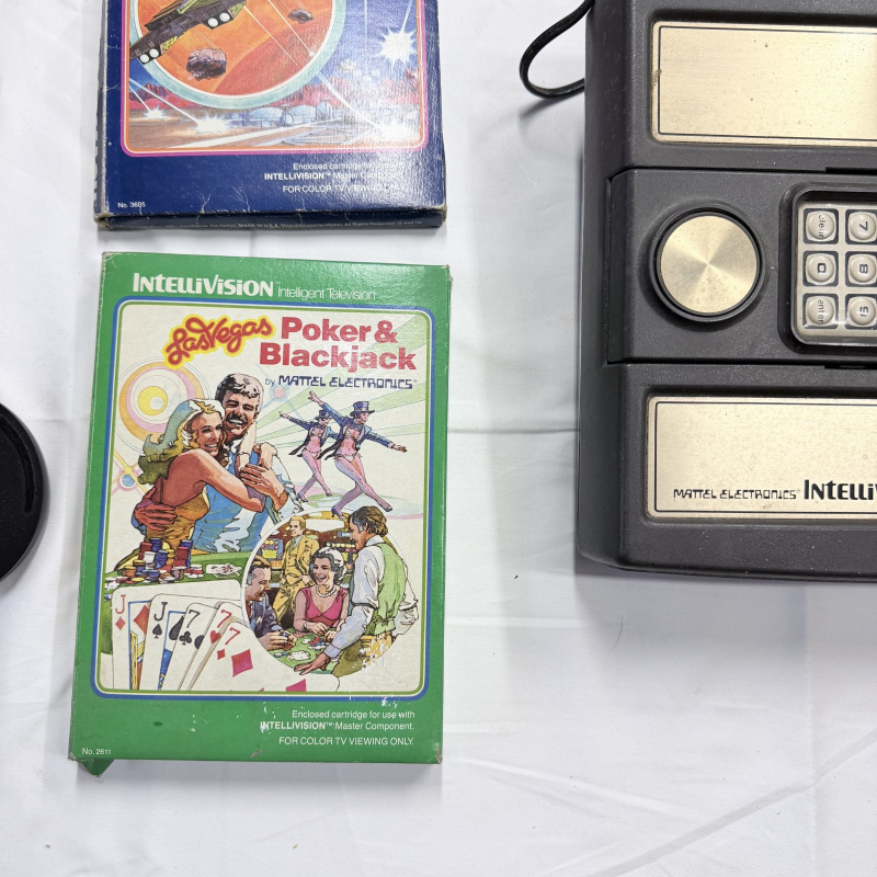 Lot 329: Intellivision Console System with 3 Games and Original Box by Mattel Electronics
