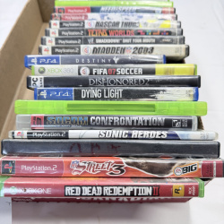Lot 335: Box of Video Games - Xbox 360, PS2, PS4, Xbox One - 18+ Titles Mixed Platforms