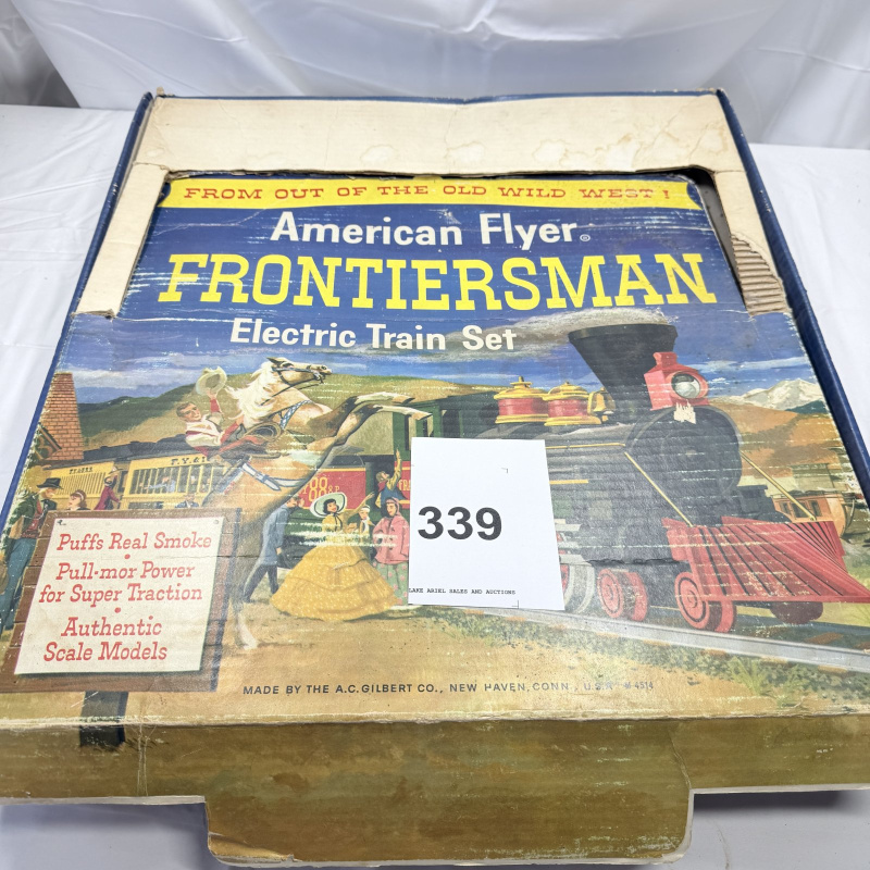 Lot 339: American Flyer Frontiersman Electric Train Set with Franklin Locomotive & 3 Cars