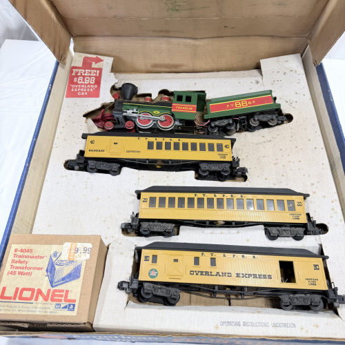 Lot 339: American Flyer Frontiersman Electric Train Set with Franklin Locomotive & 3 Cars