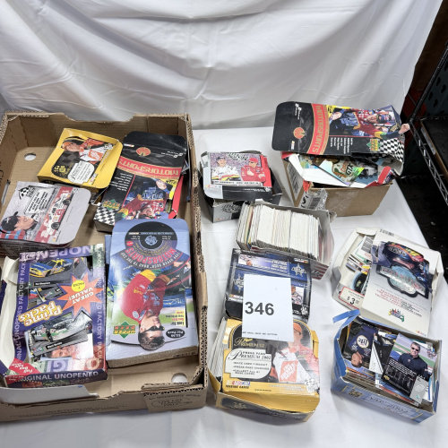Lot 346: NASCAR Racing Trading Cards Collection - Mixed Brands & Years - Bulk Lot