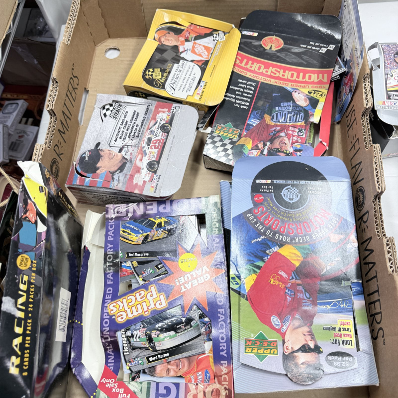 Lot 346: NASCAR Racing Trading Cards Collection - Mixed Brands & Years - Bulk Lot