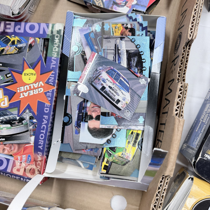 Lot 346: NASCAR Racing Trading Cards Collection - Mixed Brands & Years - Bulk Lot