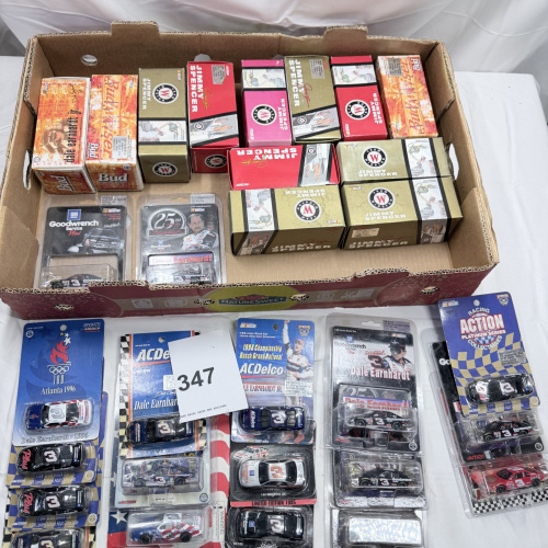 Lot 347: Large Lot NASCAR Diecast Collectibles Dale Earnhardt Budweiser Jimmy Spencer