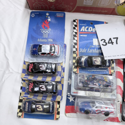 Lot 347: Large Lot NASCAR Diecast Collectibles Dale Earnhardt Budweiser Jimmy Spencer