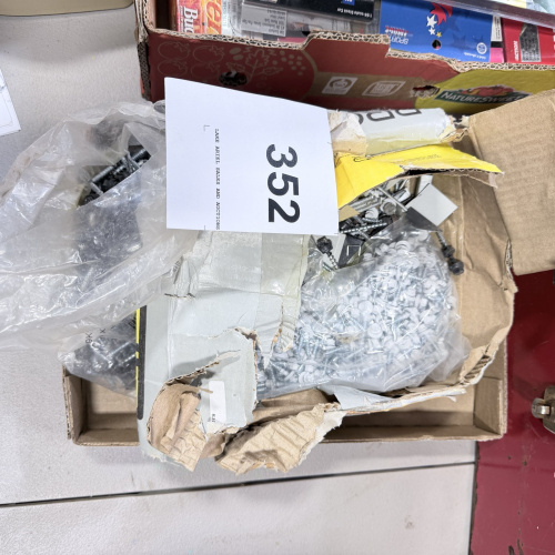 Lot 352: Assorted Screws, Bolts, and Hardware - Mixed Lot in Plastic Bags