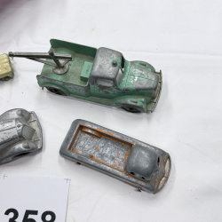 Lot 358: Vintage Toy Vehicle Lot - 5 Die-Cast Trucks & Wagon, Tootsietoy, Ertl, Worn