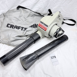 Lot 379: Craftsman Model 257.796351 Two Speed Power Blower/Vac with bag and attachments