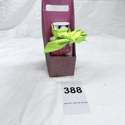 Lot 388: Sweet Pea fragrance body lotion gift set in glitter gift bag with ribbon