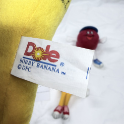 Lot 390: 1999 Dole Food Company "Bobby Banana" & friends plush fruit character toys, set of 4