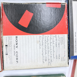 Lot 397: Vintage 7" Reel-to-Reel Tape Lot: Sony, TEAC, Lafayette, Emerald & Shamrock, with recorded music content, 12 reels