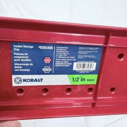 Lot 398: Kobalt 1/2 in Drive Socket Storage Tray, SAE 3/8"-1 1/4", Model #86982