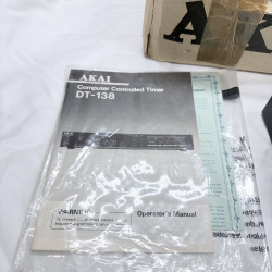 Lot 400: Vintage Akai DT-138 Computer Controlled Timer, with original box, manual and warranty card