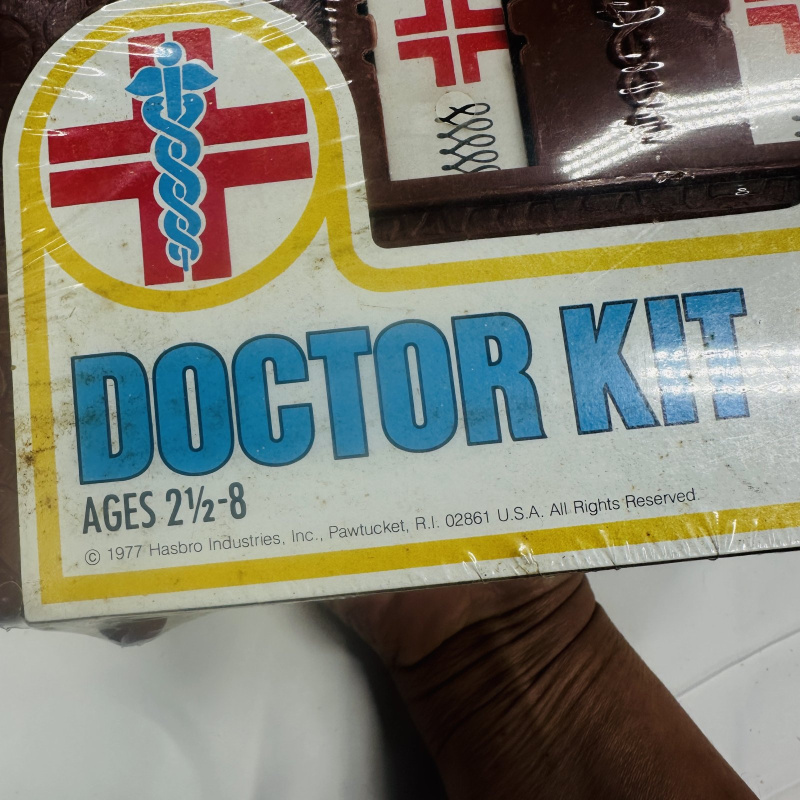Lot 410: 1977 Hasbro "Doctor Kit" children's play medicine set, factory sealed