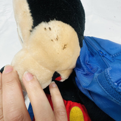 Lot 412: Vintage Disney Mickey Mouse plush convertible backpack/child harness with safety straps