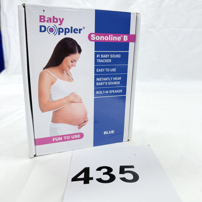 Lot 435: Baby Doppler "Sonoline B" fetal heart rate monitor, Blue, with probe and box