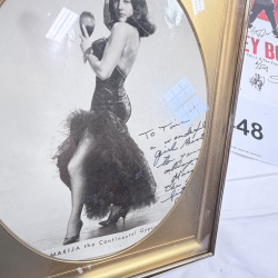 Lot 448: Broadway memorabilia lot: "The Iceman Cometh" 1999 theatre poster, cast-signed "Jersey Boys" poster, and framed inscribed photo of "Marija the Continental Gypsy