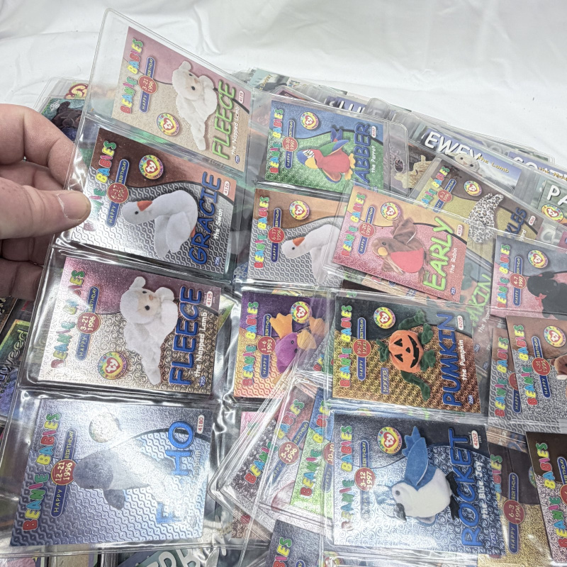 Lot 449: 1999 Ty Beanie Babies Official Club Series II trading cards, large sleeved collection