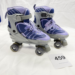 Girls' Purple/Blue Quad Roller Skates, Adjustable Size 5-8, Style #ILSD2067