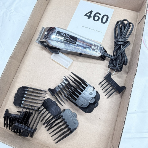 Lot 460: Wahl ChromePro Adjustable hair clipper with attachment combs, corded