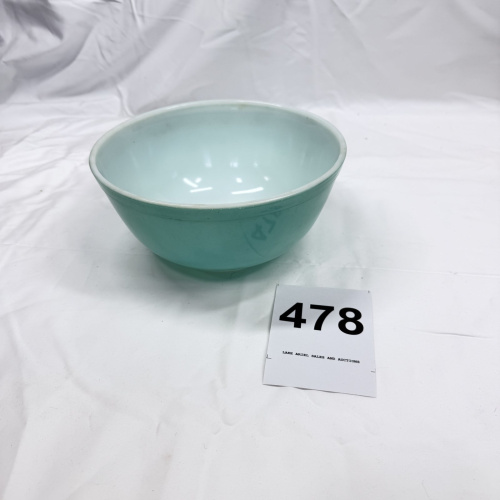 1960s Pyrex "Turquoise" mixing bowl, 403 2.5-quart, Primary Colors series