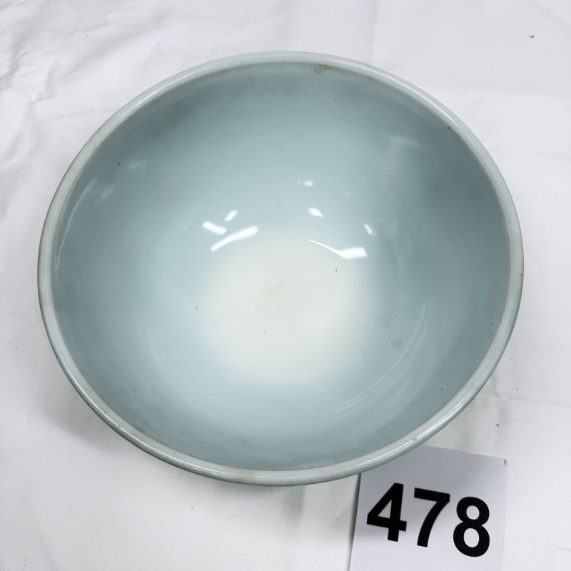 Lot 478: 1960s Pyrex "Turquoise" mixing bowl, 403 2.5-quart, Primary Colors series