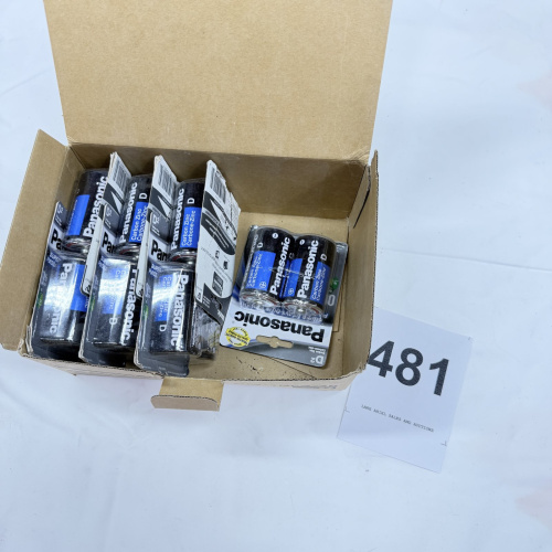 Lot 481: Panasonic Carbon Zinc D Batteries, lot of 4 packs (8 total batteries)