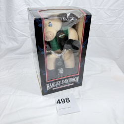 Lot 498: Vintage Harley-Davidson "Born to Be Wild" plush pig on bicycle animated figure, Animation Collection