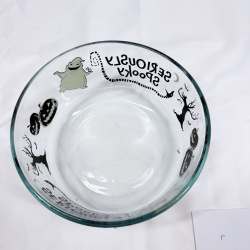 Pyrex Disney "Nightmare Before Christmas" Oogie Boogie "Seriously Spooky" glass bowl, 4-cup