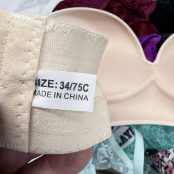 Lot 522: Assorted women's bras lot, No Boundaries & Playboy x Yandy brands, mixed sizes 32B-34C, padded/lace styles