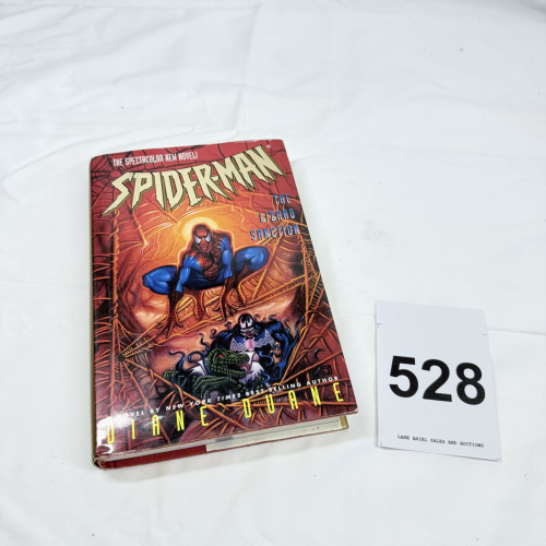 Lot 528: 1996 Marvel Spider-Man "The Lizard Sanction" hardcover novel by Diane Duane