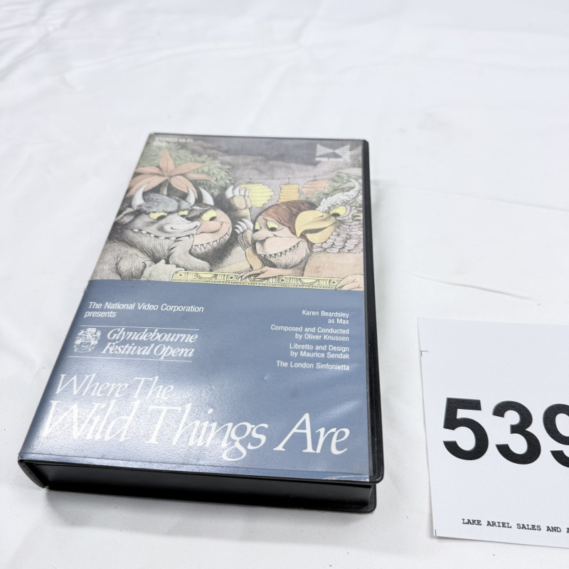 Lot 539: Vintage National Video Corporation "Where the Wild Things Are" VHS, Glyndebourne Festival Opera, Sendak/Knussen