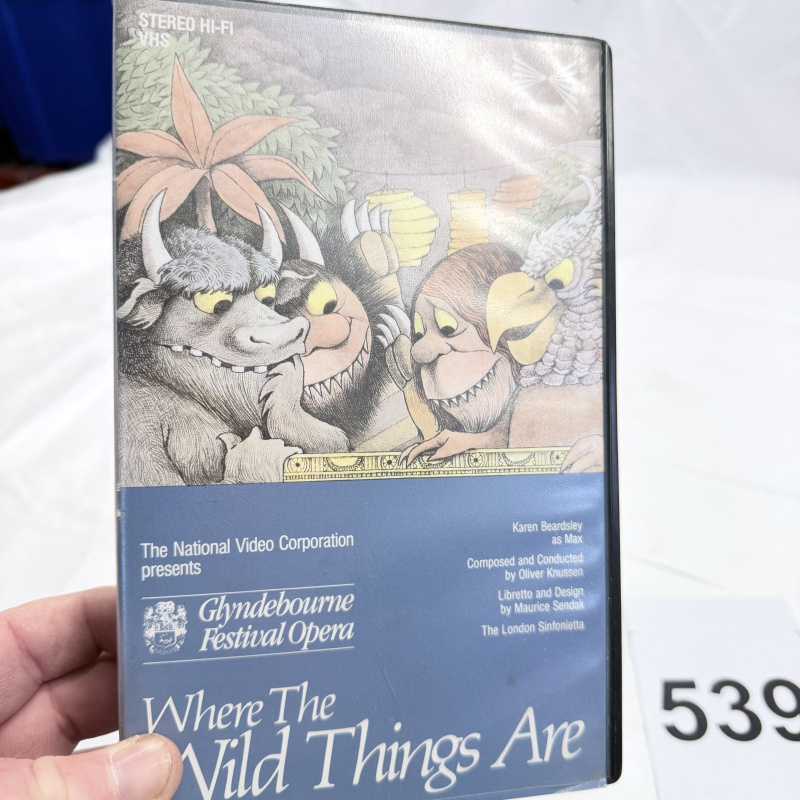 Lot 539: Vintage National Video Corporation "Where the Wild Things Are" VHS, Glyndebourne Festival Opera, Sendak/Knussen