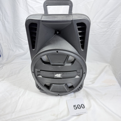 Sound Pro NDS-1232 portable karaoke speaker with Bluetooth TWS, FM radio, and remote, with charger and accessories