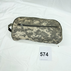 Lot 574: US Military ACU Digital Camouflage Travel Toiletry Kit Bag, Zippered Shaving/Dopp Kit