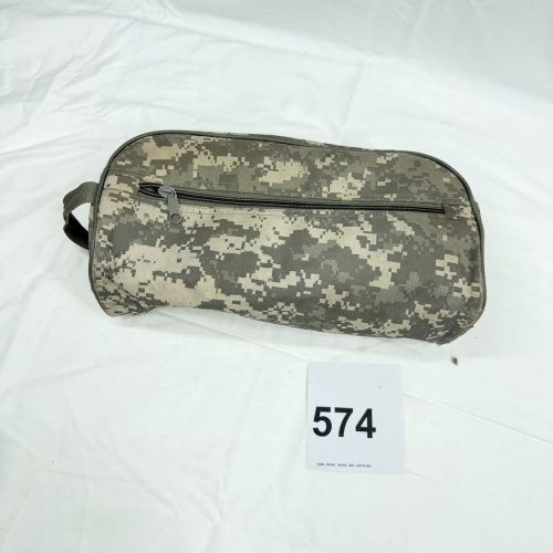 Lot 574: US Military ACU Digital Camouflage Travel Toiletry Kit Bag, Zippered Shaving/Dopp Kit