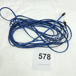 Lot 578: Braided blue Cat7 Ethernet cable, gold-plated RJ45 connectors, approx. 25ft