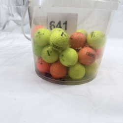 Lot 641: Bucket of mixed used golf balls, Nitro "Ultimate Dist" & Top Flite (approx. 24 balls)