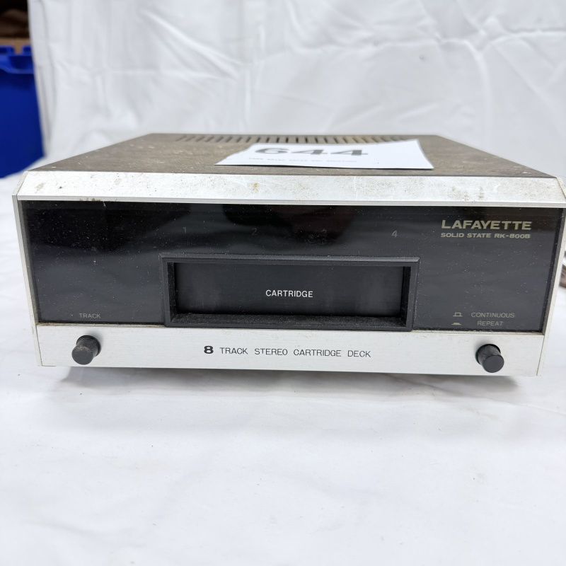 Lot 644: Vintage Lafayette Solid State RK-800B 8-track stereo cartridge deck